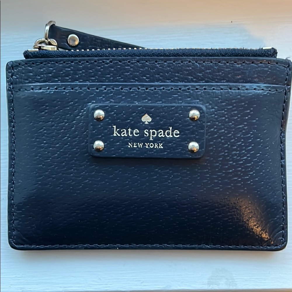 Kate Spade Blue Leather Card Holder